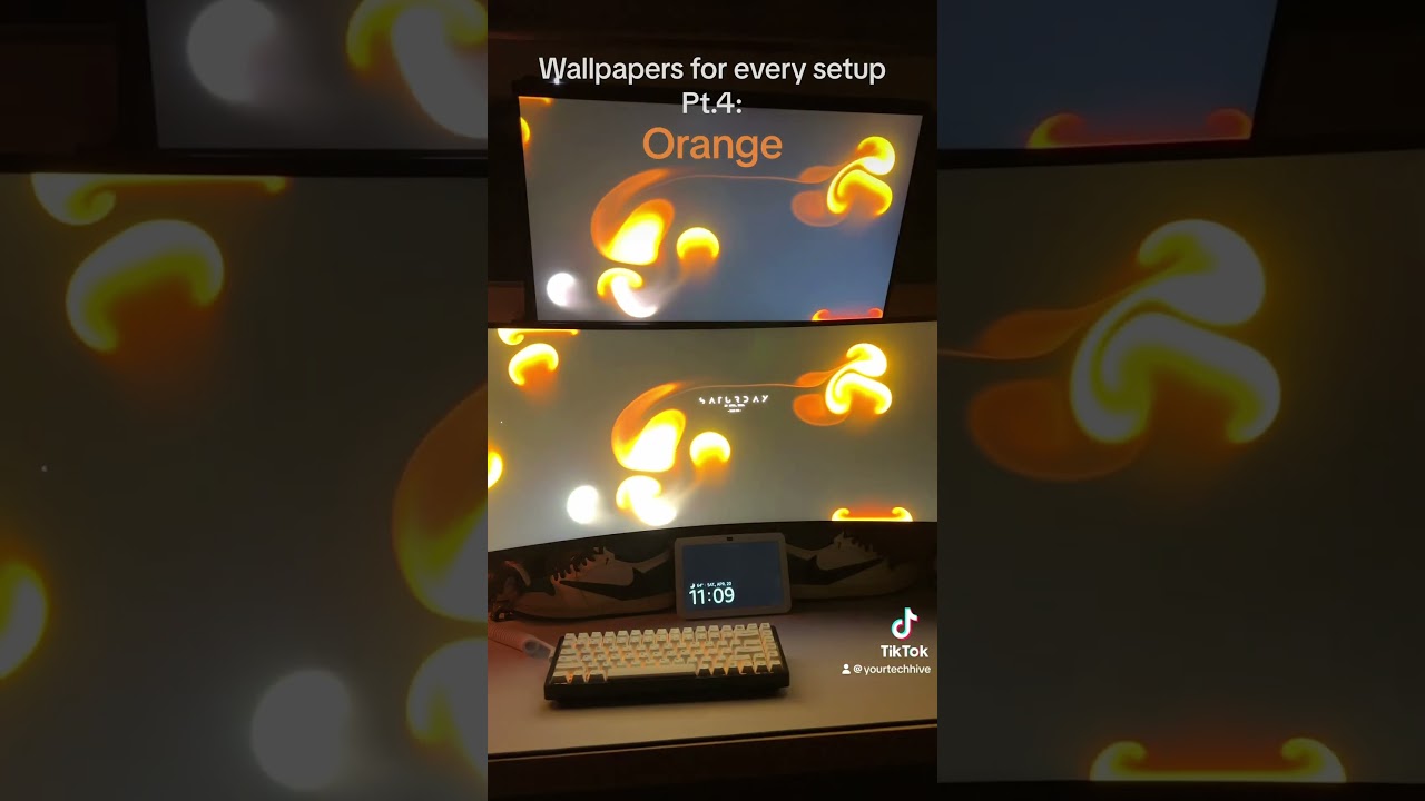 High quality wallpapers on wallpaper engine part 4: orange… #wallpaperengine #gamingsetup #pcgaming