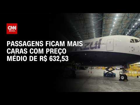 Preço médio da passagem aérea doméstica bate R$ 632,53; alta anual é de 11% | CNN NOVO DIA