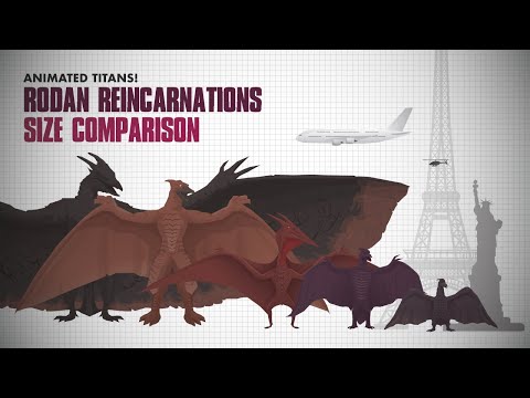 RODAN Incarnations | ANIMATED TITANS SIZE COMPARISON | Evolution of Rodan