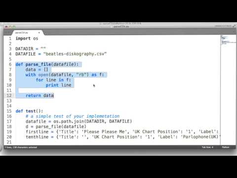 Parsing CSV Files Data Wranging with MongoDB