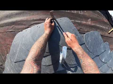 Dachhaken im Schieferdach einbauen und eindecken - Live vom Schieferdach in Dresden - Schieferkeh...