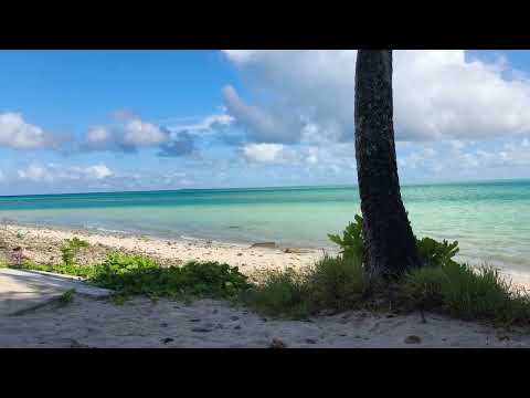 Sleeping on the beach in Kiribati
