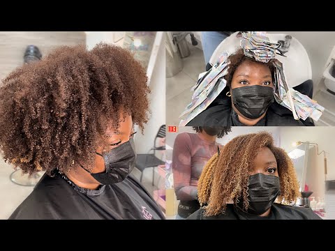 Getting My NATURAL Hair Professional Dyed For The...