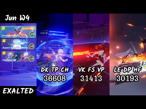 HI3 SEA《崩坏3》June Memorial W4 - SK 36608, ArK 31413, Hephaestus 31093 ( Exalted 0.62%, 99114 )