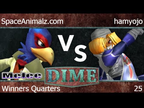 DIME 25 - SpaceAnimalz.com (Falco) vs FX | hamyojo (Sheik) Winners Quarters - Melee