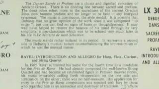 Debussy Danses sacree et profane ( dance ) Phia Berghout harp the Chamber music society of Amsterdam Eduard van Beinum Decca lp 1952