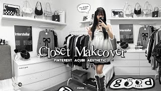 ACUBI CLOSET MAKEOVER📓 ࿁ ikea shopping, decluttering, organizing + tour! (pinterest acubi aesthetic)