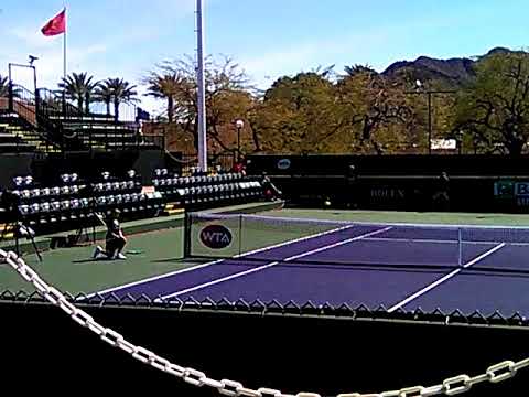 good rally !! LARA ARRUBARRENA V KRISTIE AHN @ INDIAN WELLS 2018