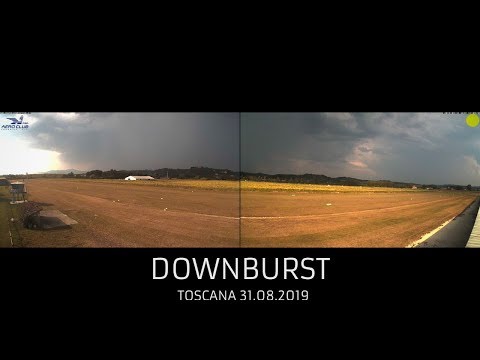 INTENSO DOWNBURST di acqua e vento colpisce la Valdera nel Pisano / Storm Report 31.08.2019