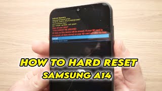 Samsung Galaxy A14: How to Factory Reset  (Hard Reset)