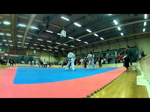ITF Taekwon-Do Nationals 2012 sparring - Kaja Bolstad Johansen sparring #1