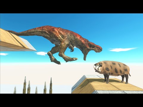 Jump Over Spikes for Food - Animal Revolt Battle Simulator
