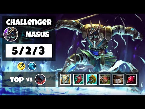 Nasus vs Aatrox Top 11.17 Challenger S11 Gameplay (5/2/3) - TURKISH