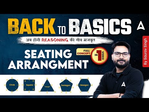 Seating Arrangement Basic Concepts in One Video | Sitting Arrangement Reasoning Tricks by Saurav Sir