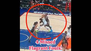 Refs Miss 4 Flagrant Fouls! #caitlinclark #basketball #shorts