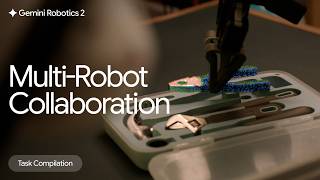 Robots working together with Gemini Robotics 2