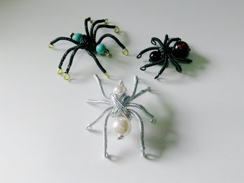 Arañas de alambre para Halloween