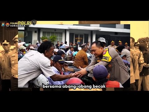 KAPOLRESTABES SURABAYA SARAPAN BARENG ABANG BECAK
