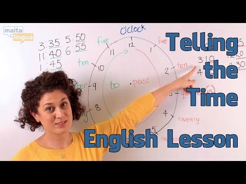 How to Tell the Time - English Functional Language Lesson (Elementary)