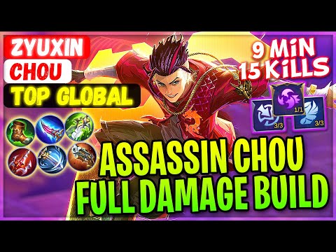 Assassin Chou Full Damage Build [ Top Global Chou ] Zyuxin - Mobile Legends Gameplay And Build.