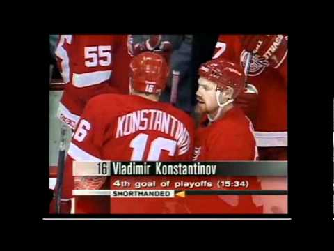 Vladimir Konstantinov breakaway goal on Patrick Roy 5/23/96
