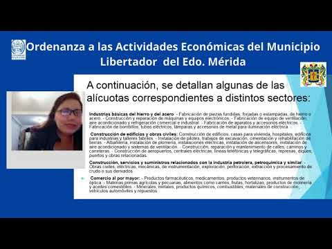 Ordenanza Municipal de las Actividades Económicas del Municipio Libertador del Edo Mérida