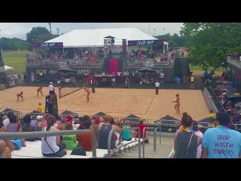 AVP Austin 2018, Sunday. Semi-final excerpt: April Ross/Alix Klineman vs Lane Carico/K Marciniak