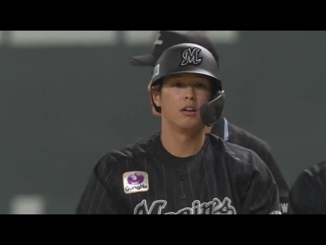 【4回表】捉えた!! マリーンズ・中村のライト前へ抜ける先制タイムリーヒット!! 2020/10/1 F-M