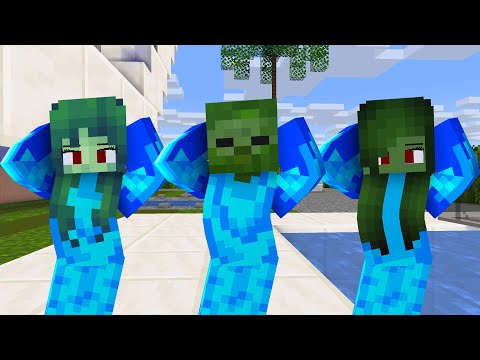 MONSTER SCHOOL : CHICKEN WING MEME ICE ZOMBIE FAMILY - MINECRAFT ANIMATION