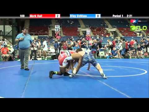 Cadet 160 - Mark Hall (Colorado) vs. Riley DeMoss (Illinois)