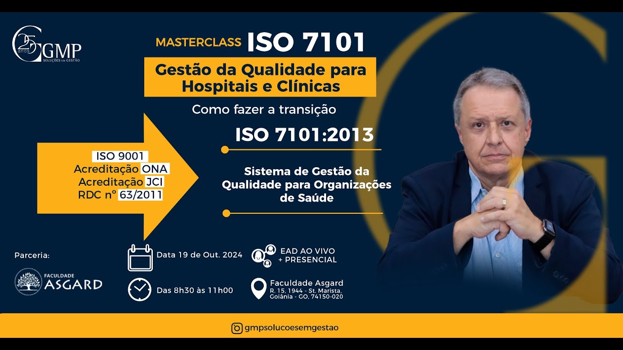 MasterClass | ISO 7101:2023 Gestão da Qualidade para Hospitais e Clínicas