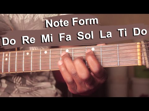 Do - Re - Mi - Fa - Sol - La - Ti - Do Note Form on Guitar