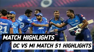 MI VS DC || # Match 51 || IPL 2020 Highlights