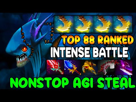 TOP 88 RANKED - NONSTOP AGI STEAL - CARRY SLARK - INTENSE BATTLE - DOTA 2 GAMEPLAY