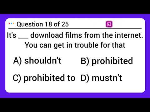 Modal Verbs Quiz Grammar test in English