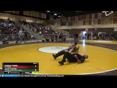 126 Lbs 1st Place Match - Jaxson Taber, California Vs David Fletes, Canyon Springs High School Wre