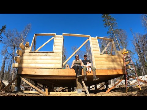 Log Cabin Window & Door Frames | Our Home is Taking Shape