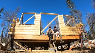 Log Cabin Window & Door Frames | Our Home is Taking Shape