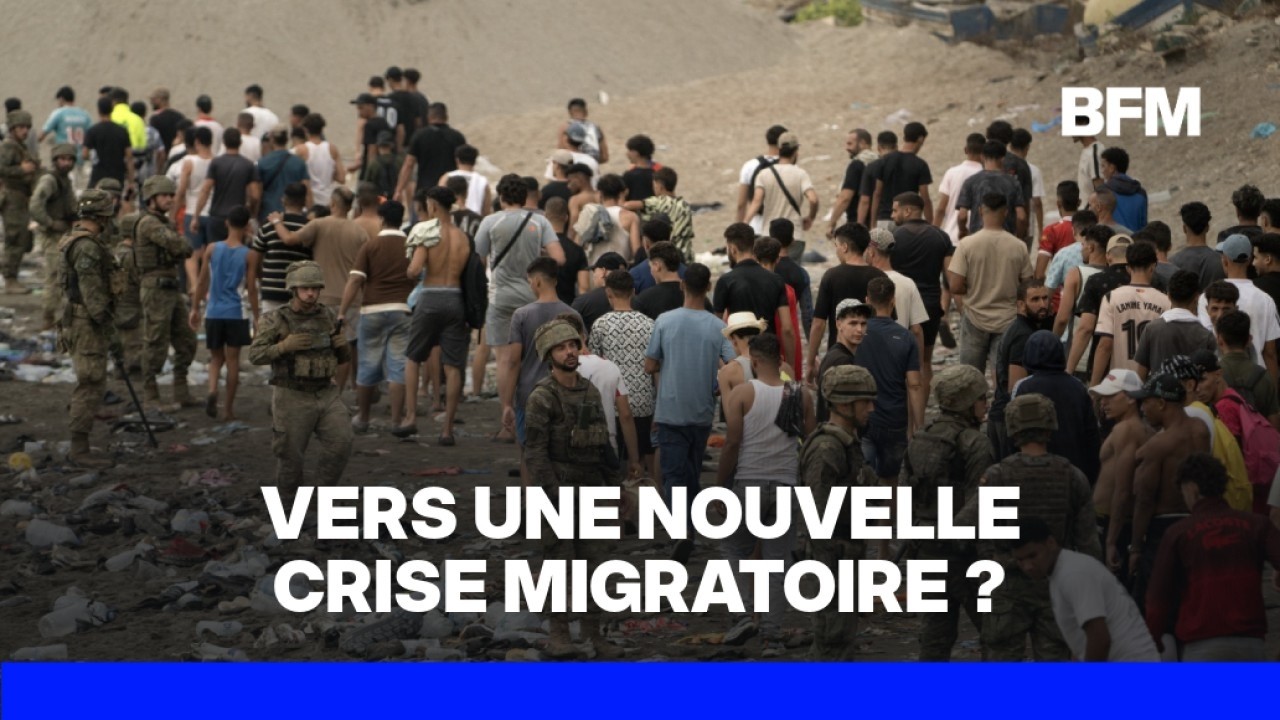 Illustration: Ceuta : 72 000 migrants en 48h, l'Europe impuissante face au chantage marocain