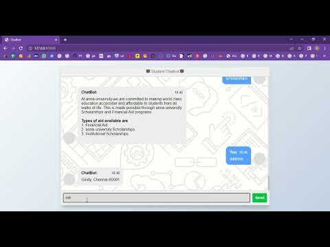 Student Chatbot in Django Python