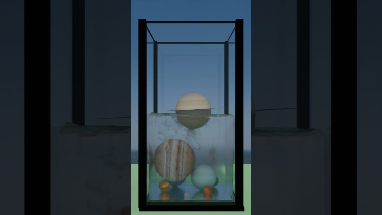 Saturn floats on water   Solar system planet size comparison for kids