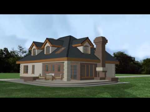 Lawenda II - wizualizacja 3d - projekt domu pracowni Horyzont