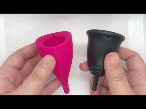 Menstrual cup squish test: Lily Cup Classic B vs Dot Cup