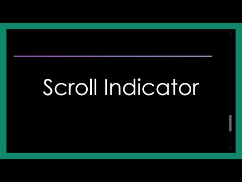 Create A Scroll Indicator Page Scroll Progress Bar Using Html Css Javascript