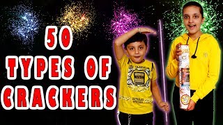 50 TYPES OF CRACKERS | HAPPY DIWALI | BIGGEST FIRE CRACKERS Aayu and Pihu Show