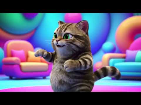 AI generated video of dancing cat.