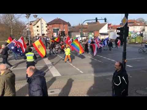 Demo gegen Corona-Maßnahmen am 12. Februar 2022 in Hanau