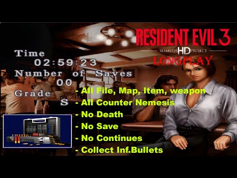 RESIDENT EVIL 3: Seamless HD Project 2.0 PC FULLGAME - Playthrough Gameplay - Heavy Mode - Rank S