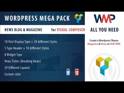 Wordpress Mega Pack for Visual composer - News, Blog and Magazine - All you need | Codecanyon