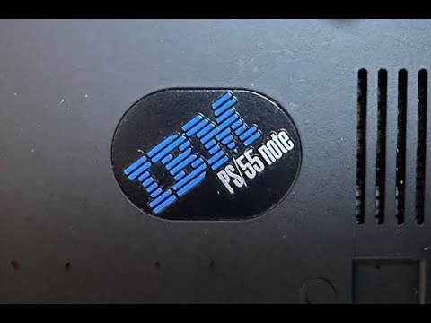 IBM 1991 PS/55 note Notebook performing START Japanese demo disk
